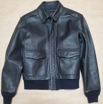 MORGAN 모건 A-2 블랙 레더 자켓 플라이트 블랙