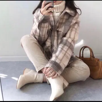 ZARA 체크 자켓 M 사이즈