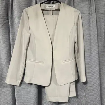 아이보리 노카라 자켓 S 사이즈 세트
