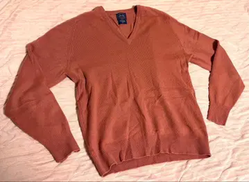 빈티지 핑크 V넥 니트 스웨터 MADE IN SCOTLAND