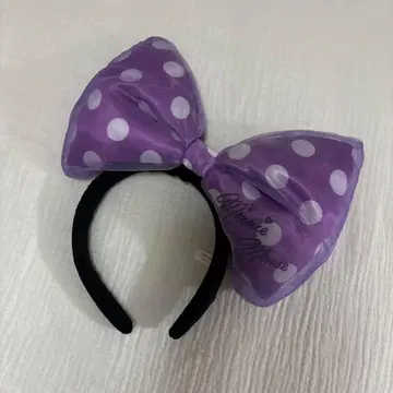 미니 퍼플 도트 머리띠
