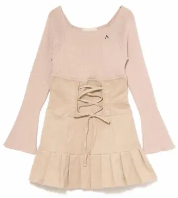 andmary 하이 웨이스트 벨로아 미니 드레스