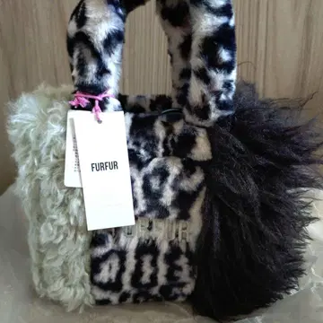 택 포함 새상품 FURFUR 패치워크 에코 퍼 토트백