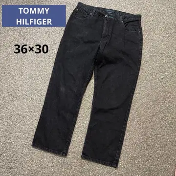 타미 힐피거 블랙 데님 릴랙스 핏 36 x 30