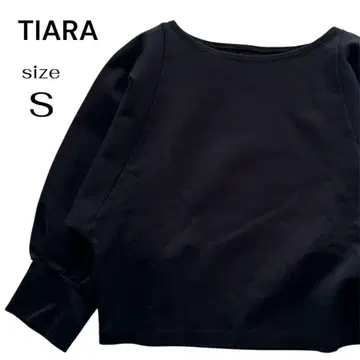 TIARA 티아라 숏 기장 돌먼 풀오버 블랙 크롭 기장 S