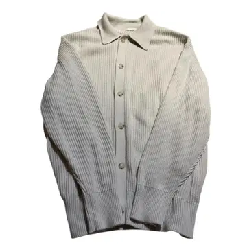 그레이 리브 니트 가디건