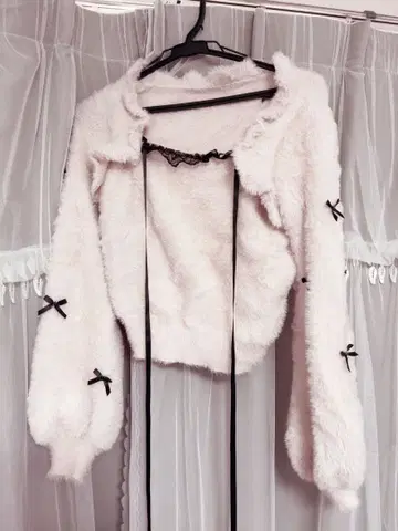 [ MA*RS ] 치비 리본 케이프풍 니트