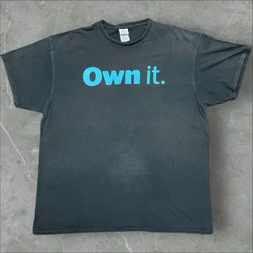 00s 기업 메시지 페이드 굿 레귤러 T셔츠