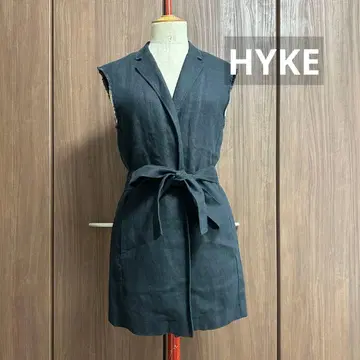 HYKE 하이크 블랙 슬리브리스 베스트 M