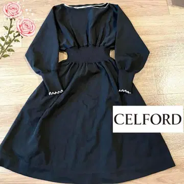 새상품급 CELFORD 블랙 긴팔 롱 원피스