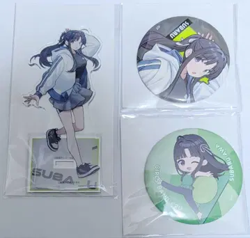 걸즈 밴드 크라이 복권 메이트 야스나 스바루 아크릴 스탠드 캔뱃지