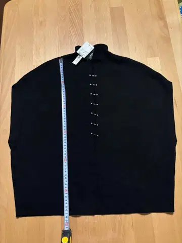 블랙 하이넥 니트 베스트 S 사이즈 미사용 새상품