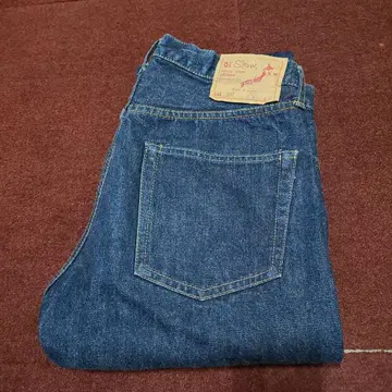 다크 네이비 새상품급 오어슬로우 107S 종이 패치 셀비지 체인 스티치