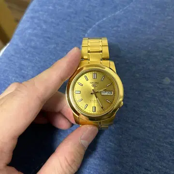 세이코 자동 와인딩 골드 손목시계