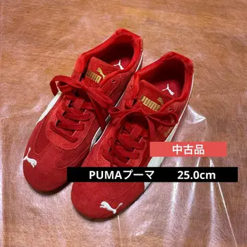 중고품 PUMA 푸마 SPEEDCAT OG 스니커즈 레드 25.0