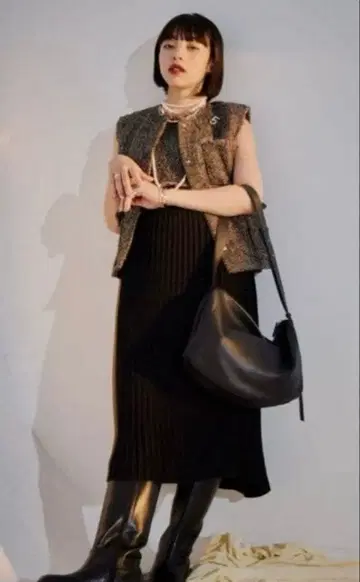 새상품 [ ear PAPILLONNER ] 스미 스타일 트위드 원피스