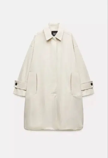 ZARA 포켓 트렌치코트 아이보리 새상품