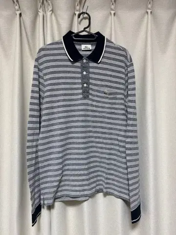 [ 컨디션 최상 ] 라코스테 긴팔 보더 피케 셔츠