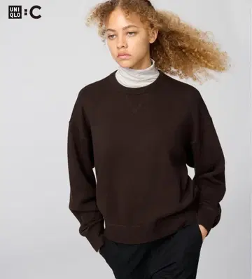[ 새상품 ] UNIQLO 스무스 코튼 크루넥 스웨터 다크 브라운