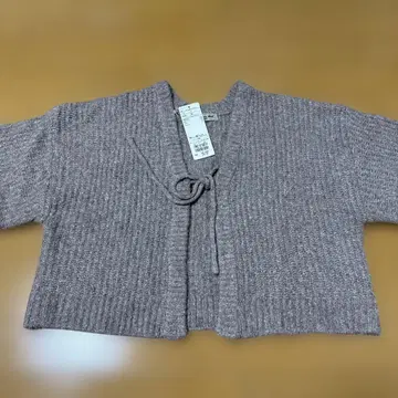 사만사 모스모스 라메 니트 리본 가디건 모카