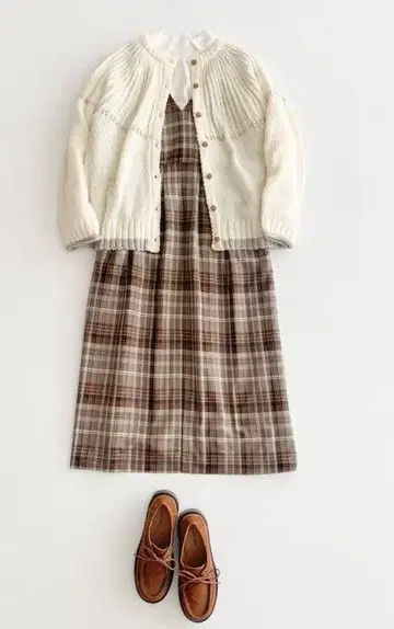 사만사 모스모스 오버롤 스커트 브라운