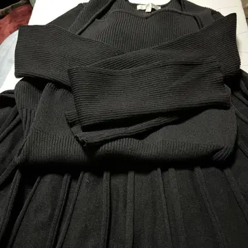 블랙 니트 롱 원피스 S