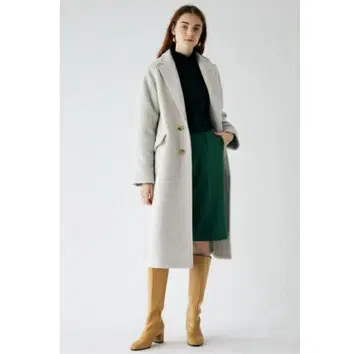 MOUSSY 싱글 체스터 코트 아이보리 사이즈 2