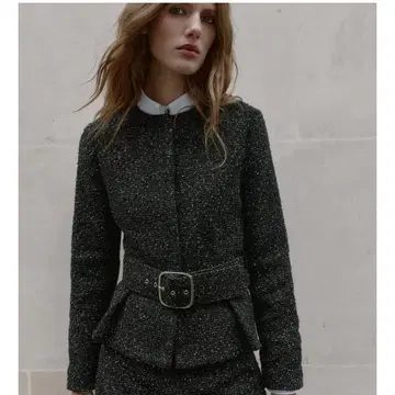 자라 완판템 노카라 벨트 부착 재킷 M 사이즈