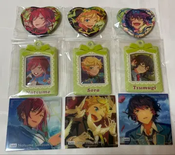 앙스타 라메키라 캔뱃지 미니 카드 홀더 클리어 카드 나츠메 츠무기 소라