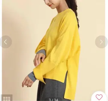 YAMADAYA FENNEL 배색 악센트 2WAY 슬리브 니트