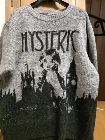 HYSTERIC GLAMOUR 자카드 스웨터 그레이