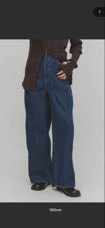 턱 와이드 데님 KBF