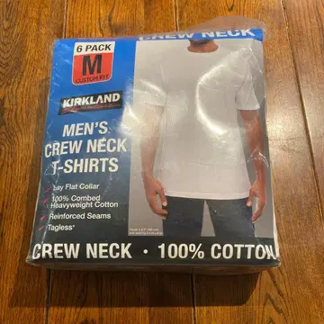 KIRKLAND 남성용 T셔츠 6장 세트 M