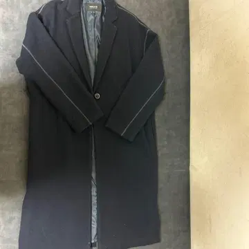 COMME CA ISM 네이비 스트라이프 코트 사이즈 9