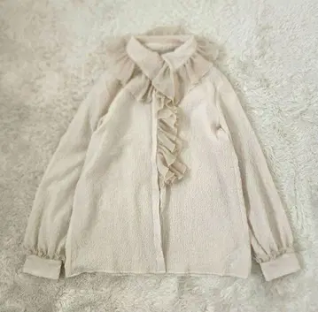 컨디션 최상 IENA 볼륨 컬러 블라우스 내추럴 프릴