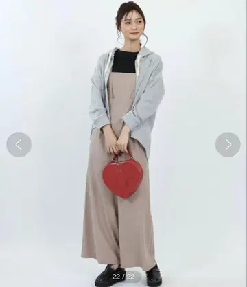 마리콴트 하트 다이컷 2Way 숄더백 레드