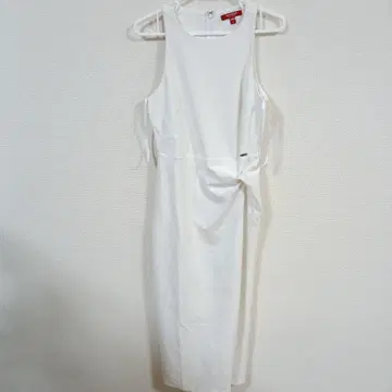 GUESS 화이트 슬리브리스 원피스 S