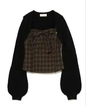 당일 발송 Tyla ribbon set tops andmary 블랙