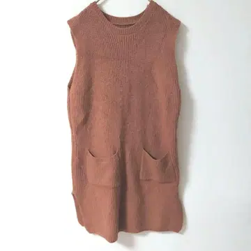 2.11F035 미니 원피스 슬리브리스 두꺼운 원단 포켓 슬릿 가을/겨울