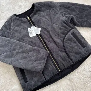 MEDOC 야마다 그레이 퀼팅 플리스 자켓