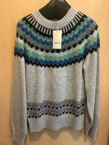 COMME CA ISM 노르딕 무늬 스웨터