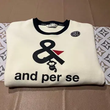 and per se 로고 프린트 맨투맨