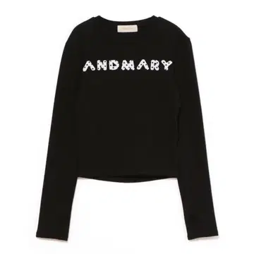 andmary Mary logo pattern tops black