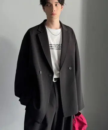 더블 테일러드 오버 사이즈 자켓