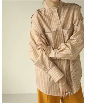 [ 미사용품 ] TODAYFUL 오간자 스트라이프 셔츠