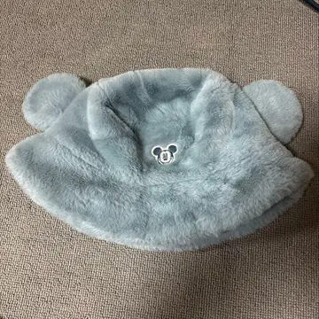 미키 귀도리 모자 블루