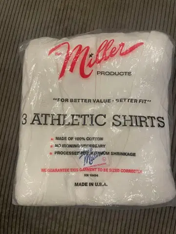 Miller 3 애슬레틱 셔츠 100% 코튼