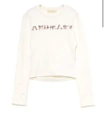 andmary Mary logo pattern tops white