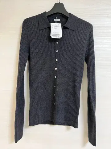 새상품 이에나 EX 메리노 리브 폴로 옷깃 가디건