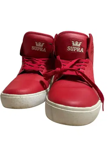 28cm SUPRA 레드 하이컷 스니커즈